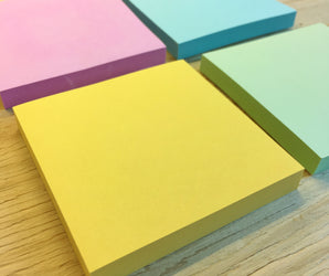 Coloured Stickies with Square Adhesive -12 Pack