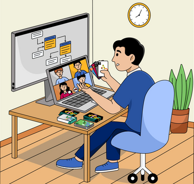 Dealing physical cards in remote Threat Modelling Games