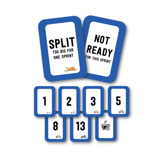 Scrum Planning Poker Cards for 6 Players