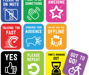 Video Conference Cards for Zoom Calls (Pack of 20 Visual Cues)