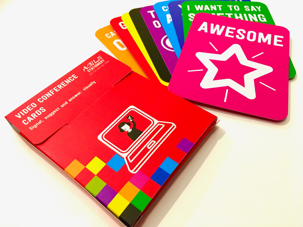 Video Conference Cards for Zoom Calls (Pack of 20 Visual Cues) – Agile ...