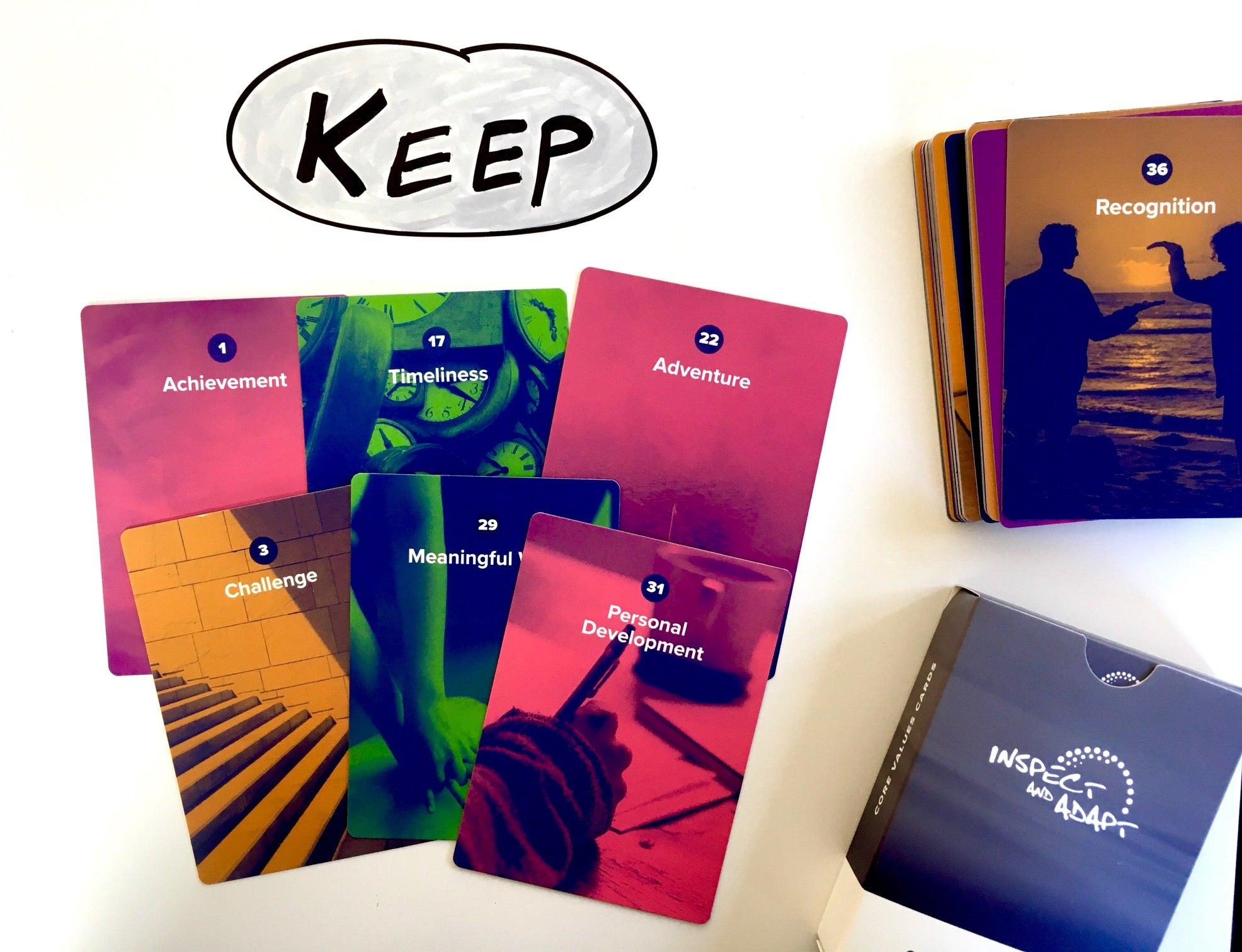 Line Core Cards Core Values Cards by Geoff Watts – Agile Stationery