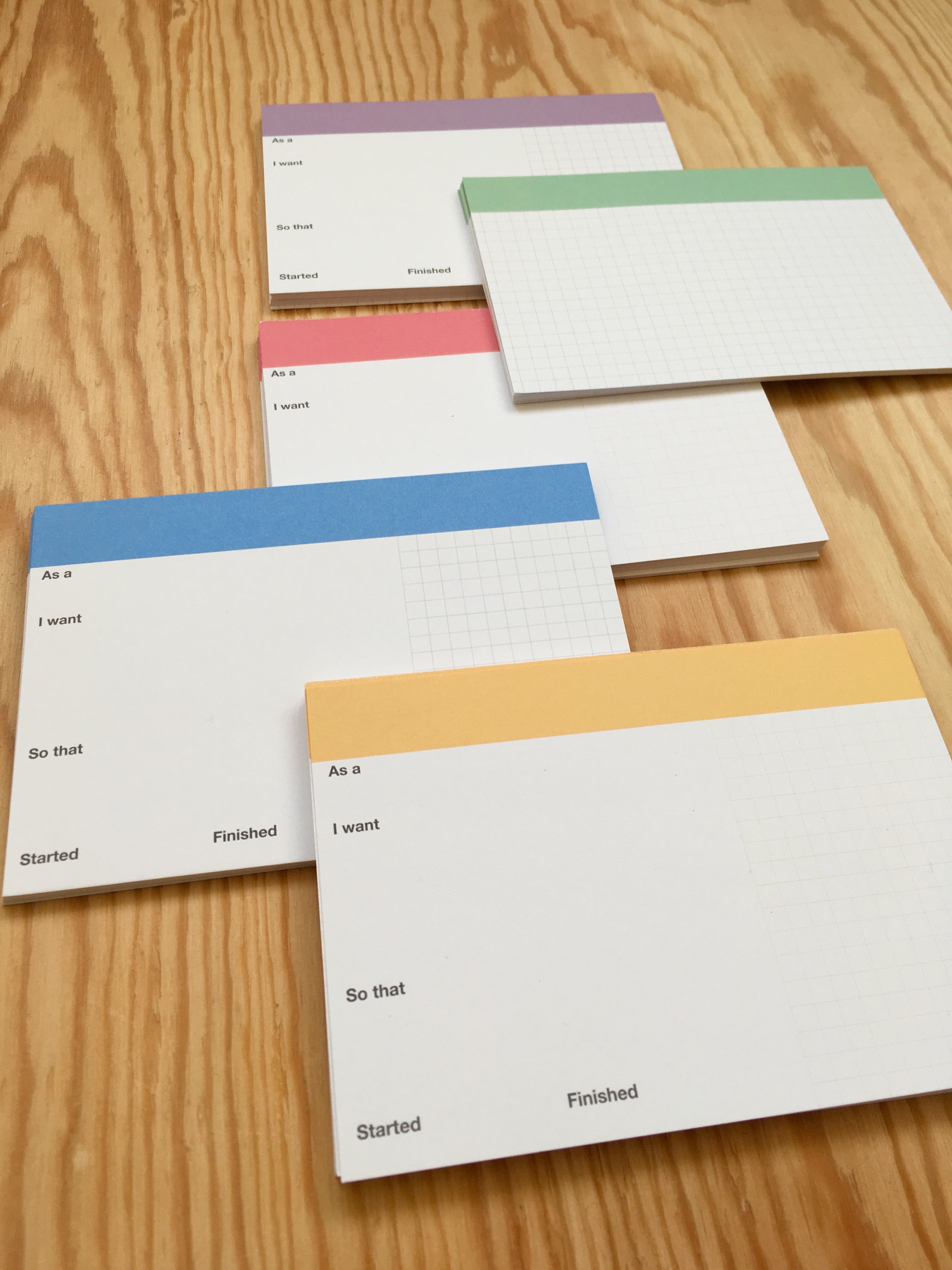 Personal Index Card Pro Index Cards for User Stories (5 colours, A6, 250 gsm) – Agile ...
