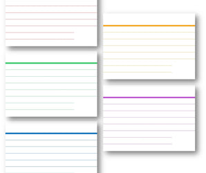 Pro Index Cards - Ruled (multi coloured A6 250 gsm)