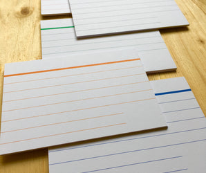 Pro Index Cards - Ruled (multi coloured A6 250 gsm)